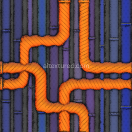 Preview — Archviz Metal Metallic Pipes Sci Scifi Ship — Seamless PBR Texture