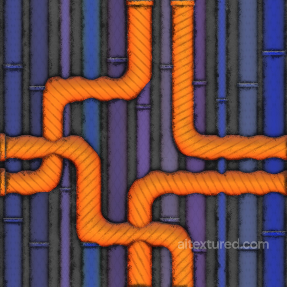 Archviz Metal Metallic Pipes Sci Scifi Ship - Seamless PBR Texture Sci-fi texture preview