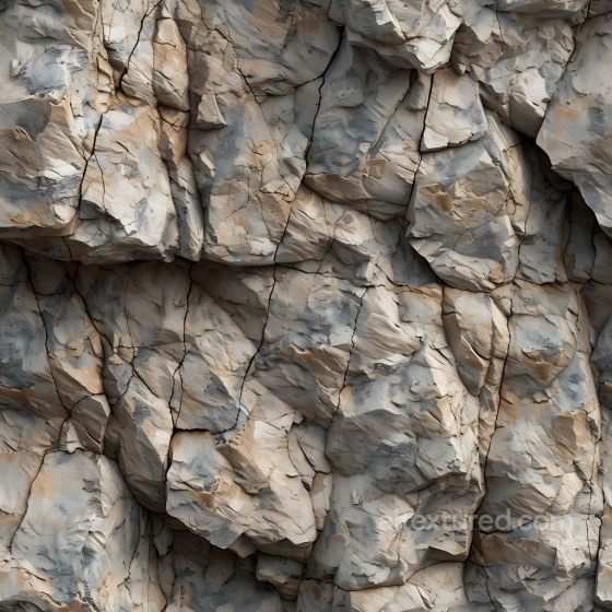Weathered Cliff Rock Texture with Fine Cracks and Layered Surface Stone texture preview