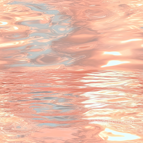 Water PBR Texture Featuring Glossy Liquid Surface with Warm Peachy Reflections Water texture preview