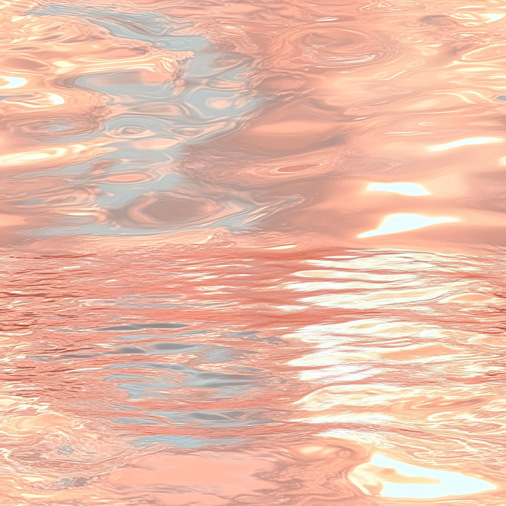 Water Featuring Glossy Liquid Surface with Warm Peachy Reflections seamless PBR texture preview