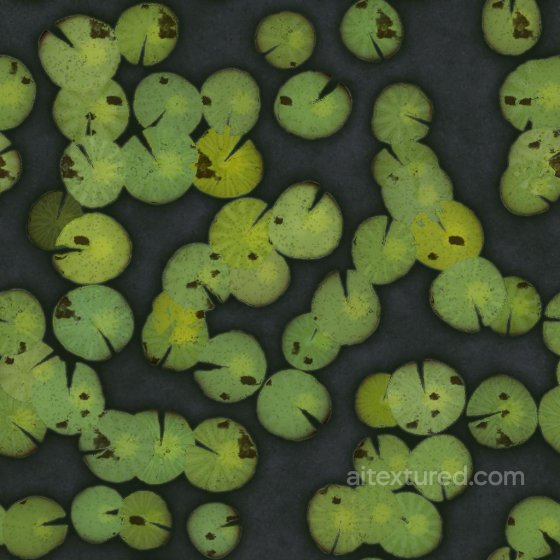 Water Lily Leaves Texture | Free PBR Ground surface texture preview
