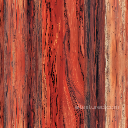 Exotic Redwood Wood Planks Texture with Rich Red and Black Grain seamless Wood PBR texture