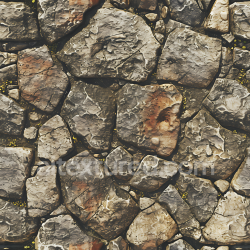 seamless Seamless 3D PBR Weathered Stone Wall Texture with Mossy Details and Natural Cracking texture 8k free download PBR