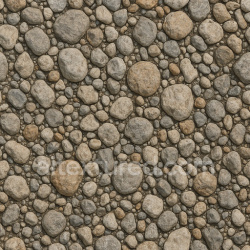 seamless Gravel Mix Multi Size Stones texture 1024x1024 free download PBR