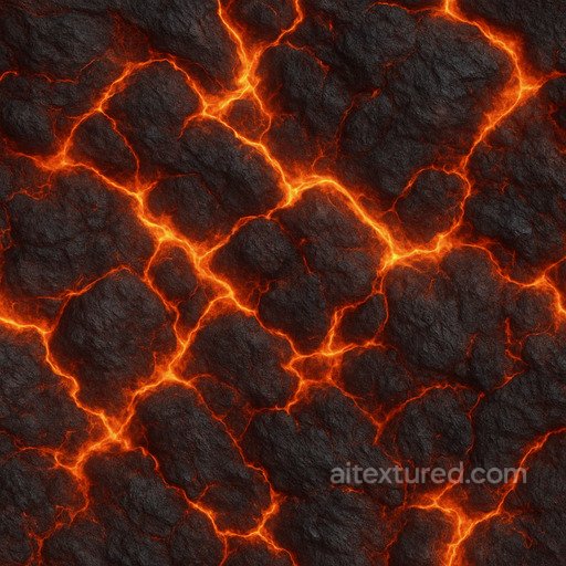 Natural Magma Texture seamless Lava PBR texture