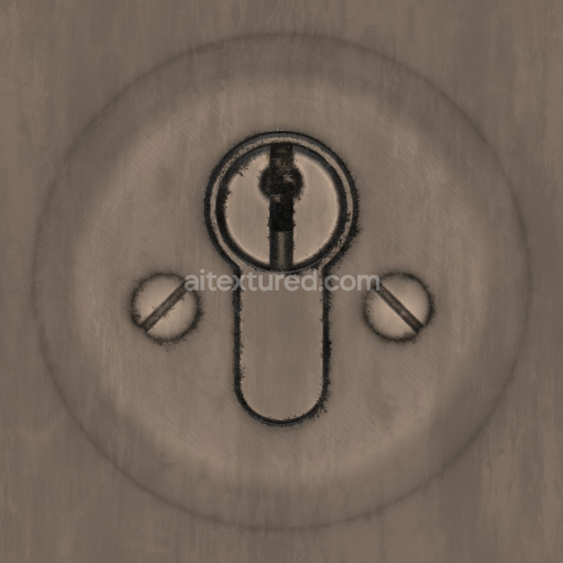 Archviz Door Hole Key Keyhole Metal Metallic — Seamless PBR Texture