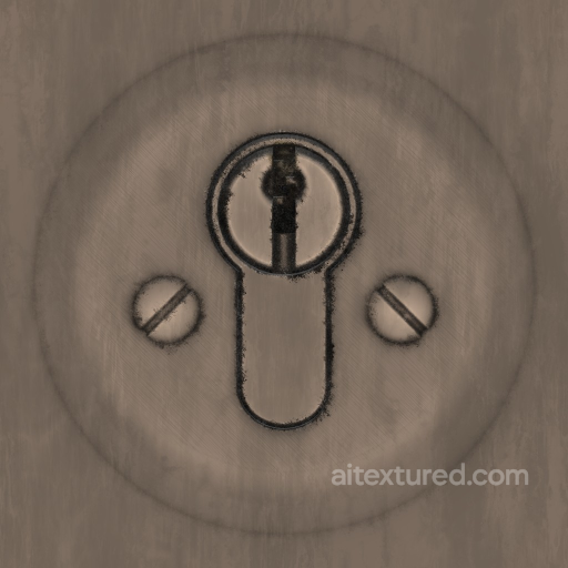 Archviz Door Hole Key Keyhole Metal Metallic - Seamless PBR Texture seamless Metal PBR texture