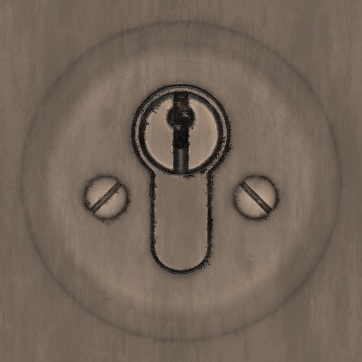 Archviz Door Hole Key Keyhole Metal Metallic seamless PBR texture preview