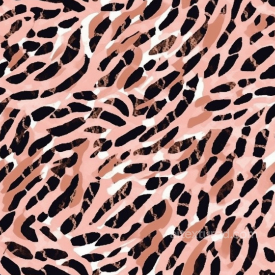 Leopard Print Fabric Texture with Pink, Black, and Earthy Tones Leopard Print texture preview