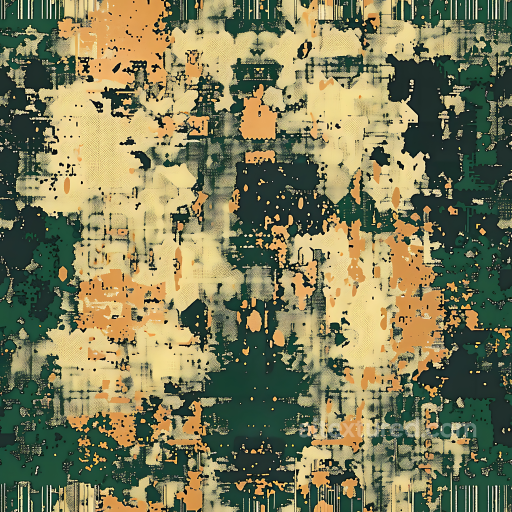 Digital Desert Camouflage PBR Texture with Pixelated Glitch Style seamless Color Camouflage PBR texture