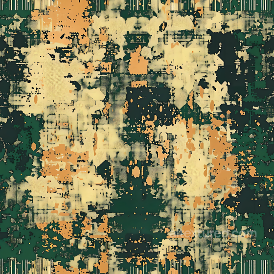 Digital Desert Camouflage PBR Texture with Pixelated Glitch Style Color Camouflage texture preview