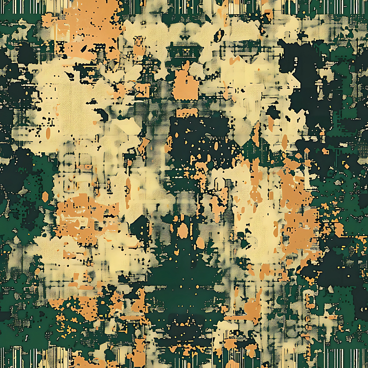 Digital Desert Camouflage with Pixelated Glitch Style seamless PBR texture preview