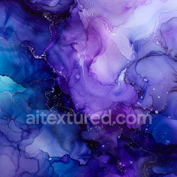 seamless Seamless 3D Alcohol Ink PBR Texture Featuring Violet and Blue Fluid Swirls texture 8k free download PBR