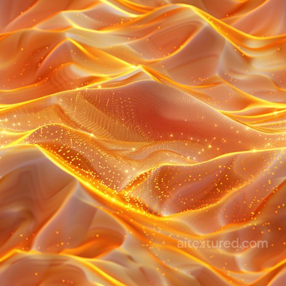 Glossy Fabric Texture in Vibrant Orange with Luminous Sparkle Glossy texture preview