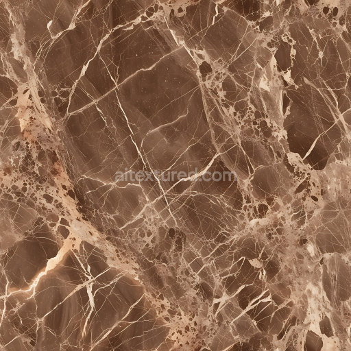 Seamless 3D Armani Brown Natural Marble PBR Texture with Polished Veins and Organic Patterns