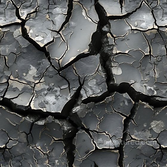 cracked and chipped dark paint PBR texture with deep fissures Cracked & Holes texture preview