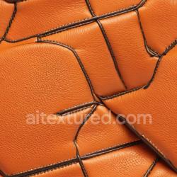 seamless Seamless 3D PBR Stitched Patchwork Tanned Leather Texture with Detailed Grain and Raised Seams texture 8k free download PBR