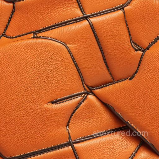 Stitched Patchwork Tanned Leather Texture with Detailed Grain and Raised Seams seamless Leather PBR texture