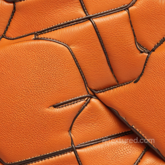Stitched Patchwork Tanned Leather Texture with Detailed Grain and Raised Seams Leather texture preview