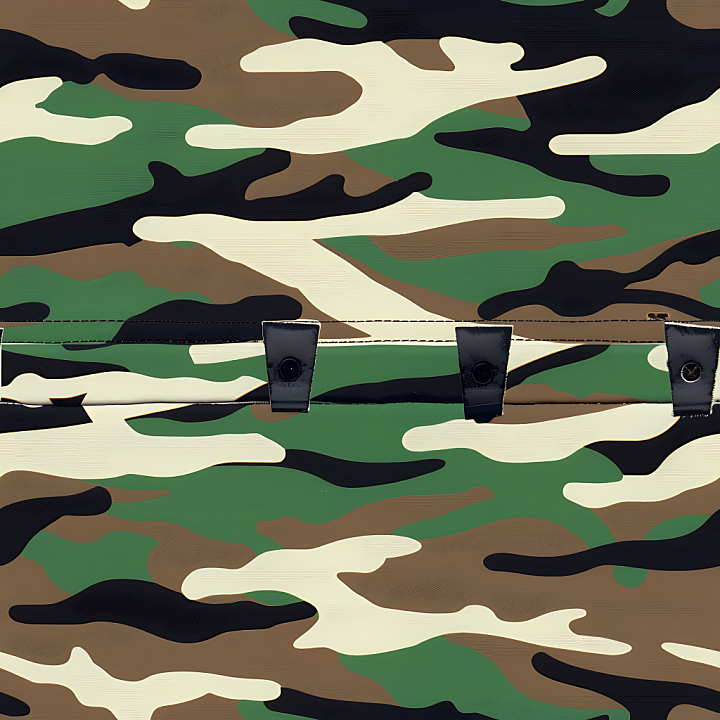 Woodland Camouflage with Tactical Fabric Detailing seamless PBR texture preview