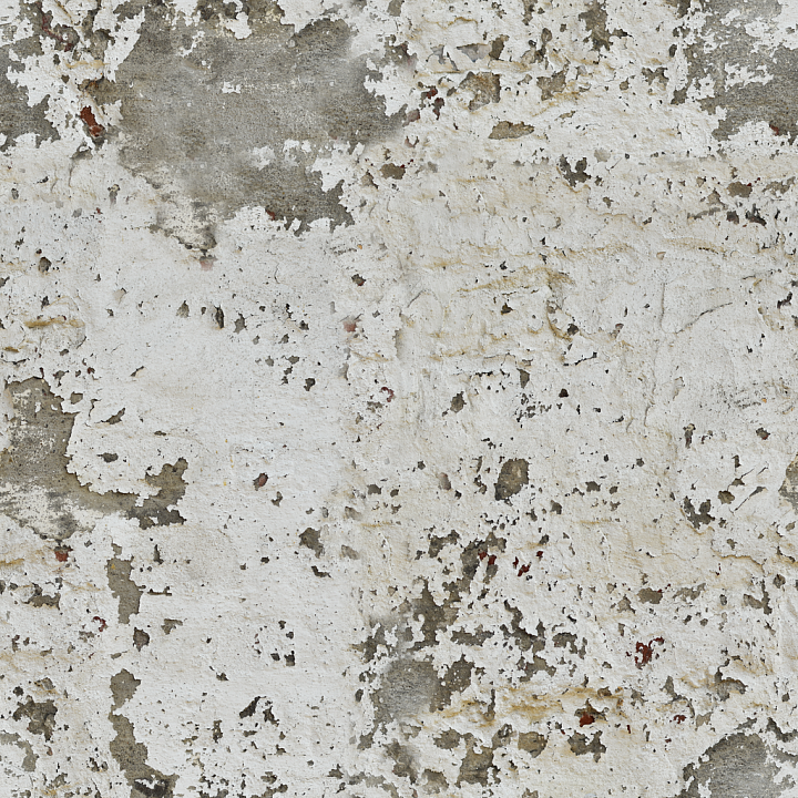 White Rough Plaster - Chipped Damaged Rough Outdoor Indoor Dirty seamless PBR texture preview