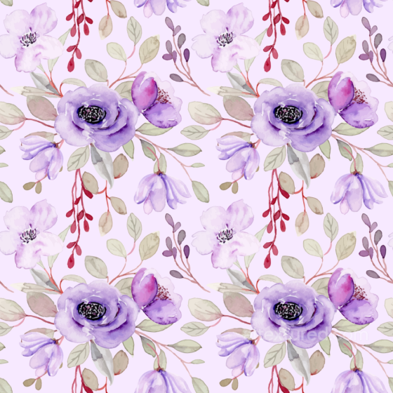 Purple Flower Watercolor Floral Fabric Texture Purple Flower texture preview