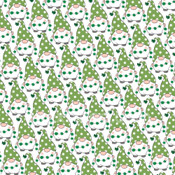 seamless Seamless 3D PBR Texture of Cute St Patrick Gnome with Polka Dot Hat Pattern texture 8k free download PBR