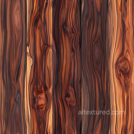 Dark Knotted Wood Planks Seamless Texture with Rich Grain seamless Wood PBR texture
