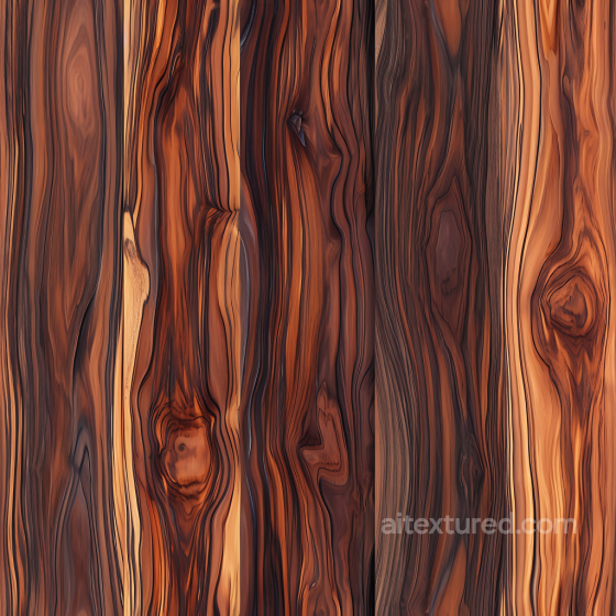 Dark Knotted Wood Planks Seamless Texture with Rich Grain Wood texture preview