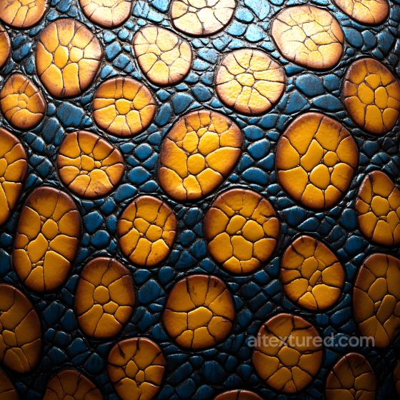 Cracked Reptilian Skin Seamless Texture with Vibrant Orange Scales Skin texture preview