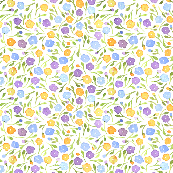 Wild Flower Watercolor Floral Fabric Texture with Soft Pastel Colors Wild Flower texture preview