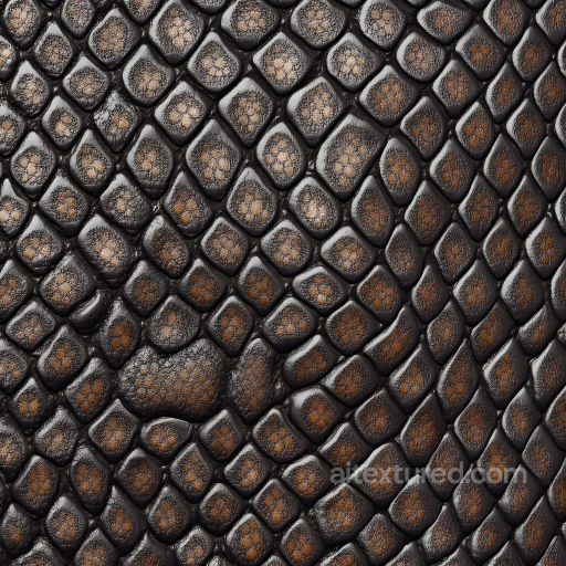 Scaly Reptile Skin PBR Texture with Detailed Micro Surface seamless Skin PBR texture
