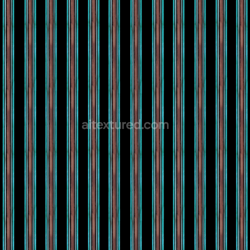 Seamless 3D PBR Watercolor Stripes Texture with Blue and Brown Vertical Bands