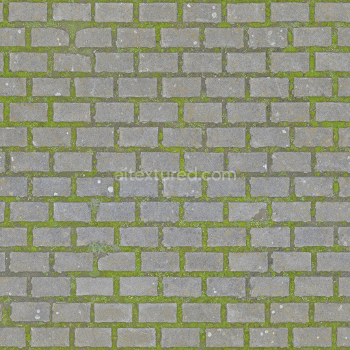 Paving Stones Seamless Tileable Pbr Texture Realistic Cobblestone Weathered Grey