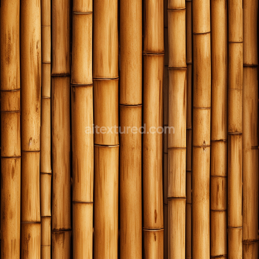 Seamless 3D PBR Texture of Vertical Natural Bamboo Culms