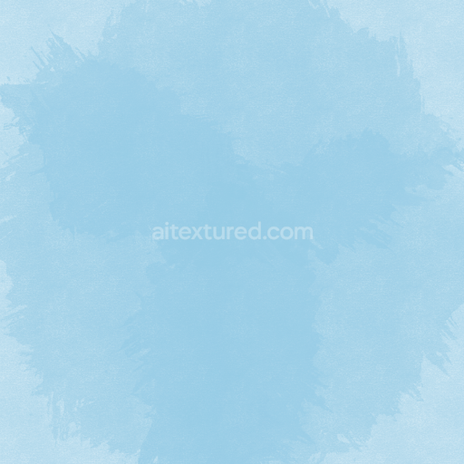 Seamless 3D PBR Light Blue Watercolor Texture with Soft Brush Strokes