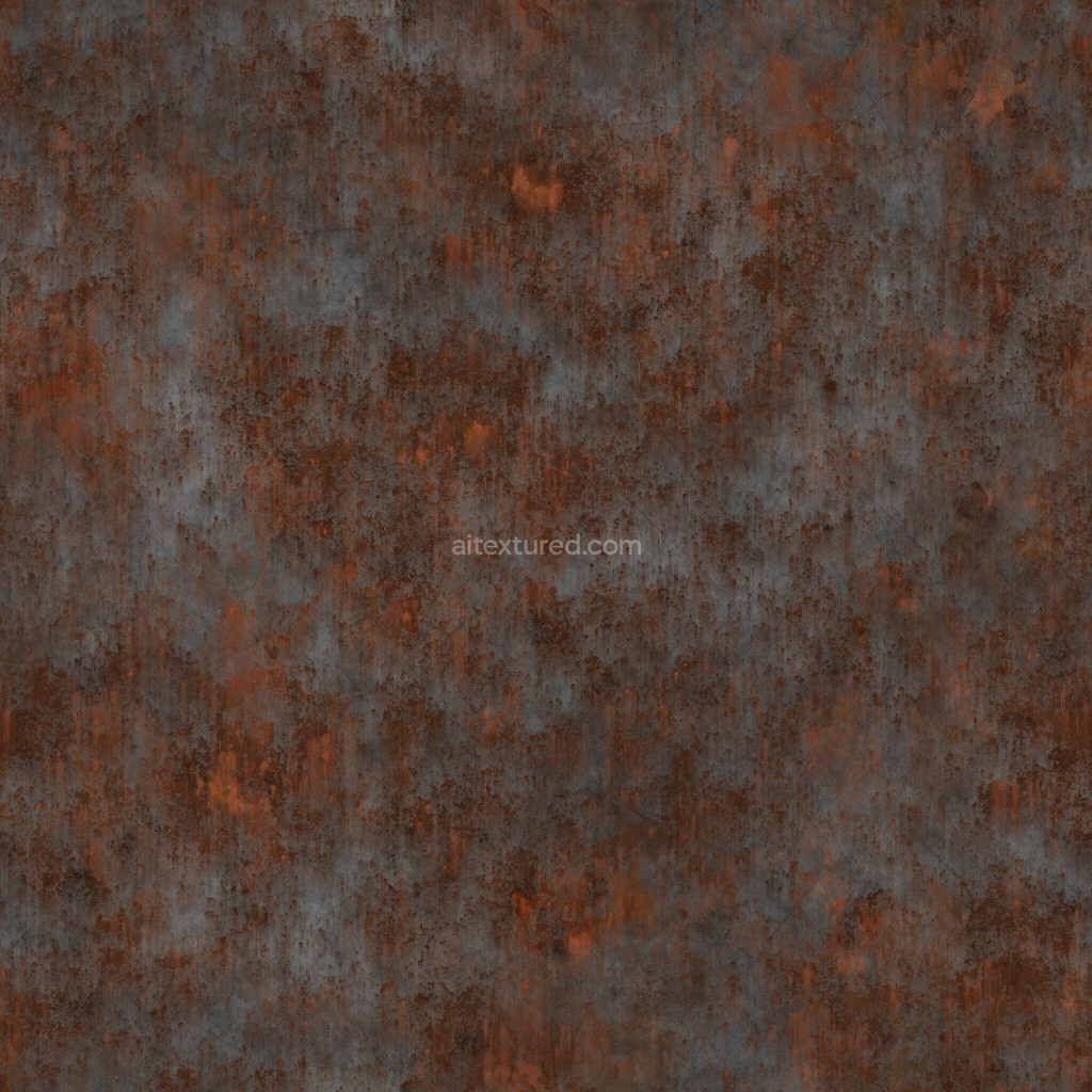 Seamless PBR metal texture with rust and corrosion details