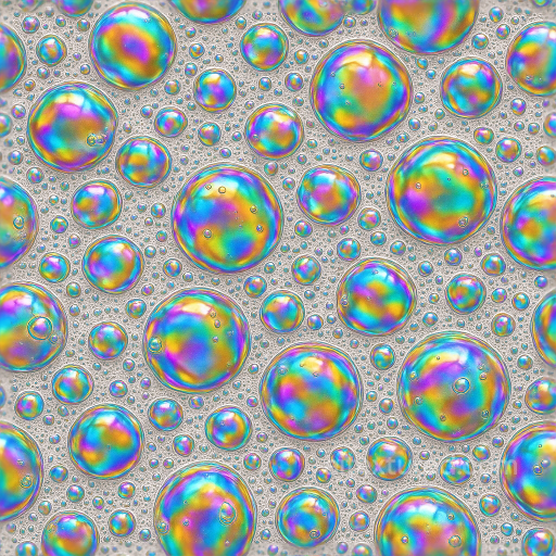Abstract - Bubble Clusters Foam Liquid Droplets Oil Slick Iridescence Pearlescent texture preview