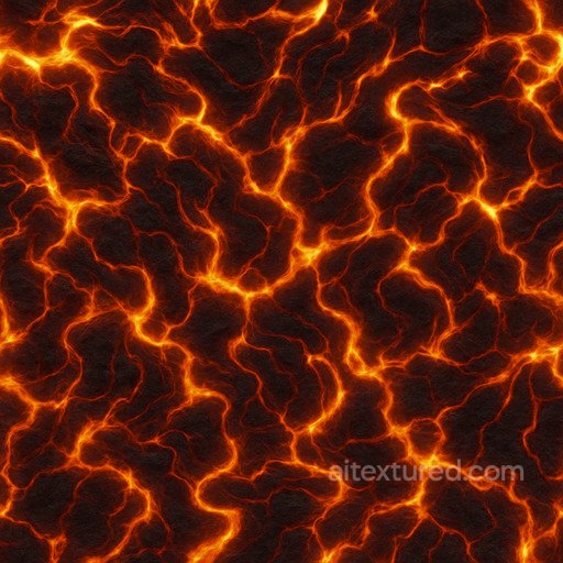 Burning Molten Surface Texture seamless Lava PBR texture