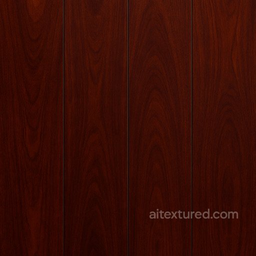 Mahogany Panels Glossy Finish seamless Wood PBR texture