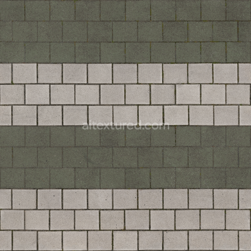 Brick Crosswalk Brick — Brick Bricks Multicoloured Crosswalk Street Sidewalk — PBR seamless 3D texture