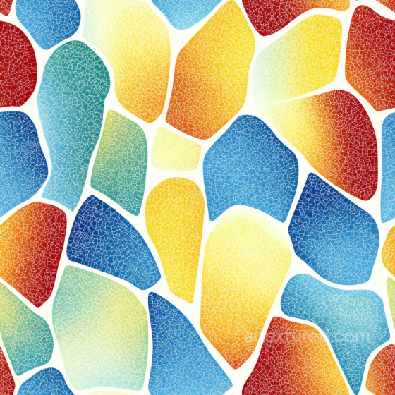 Mosaic PBR Texture with Colorful Cracked Glass Effect on Irregular Tiles Mosaic texture preview