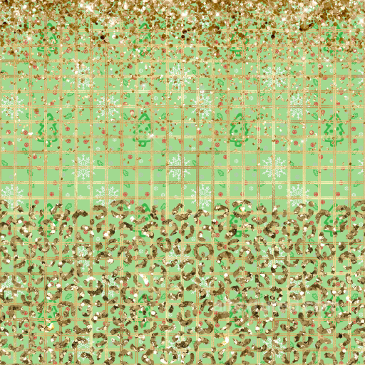 Mosaic Tile Texture With Light Green And Gold Festive Pattern seamless St patrick PBR texture