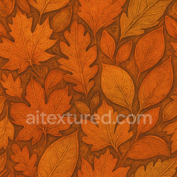seamless Ornate Autumn Leaves Texture Seamless 1024X1024 texture 1024x1024 free download PBR