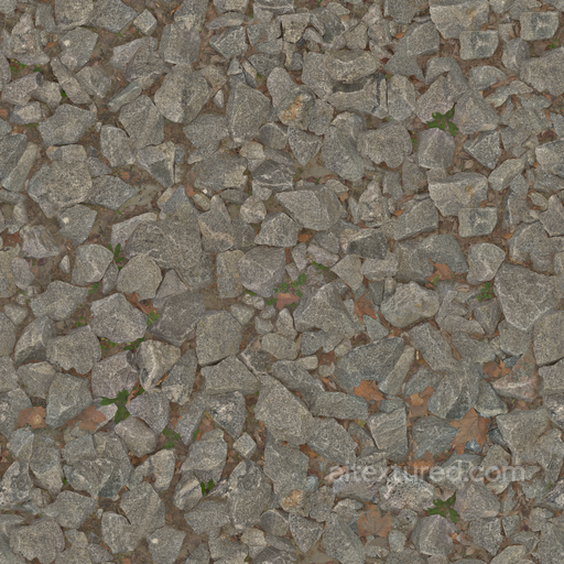 Gray Rocks seamless Rock PBR texture