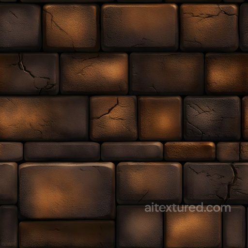 Cracked Brown Brick Wall PBR Texture with Realistic Depth and Weathering seamless Brick PBR texture