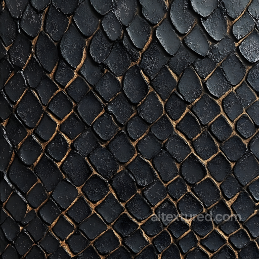 Dark Reptilian Skin Seamless Texture with Detailed Scales and Rough Surface seamless Skin PBR texture