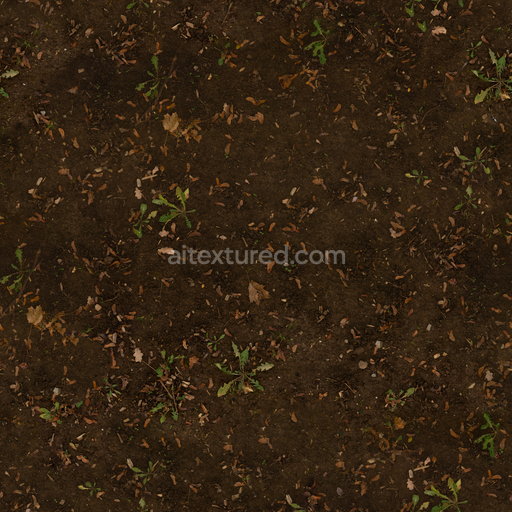 Mud Forest — Dirty Leaves Mud Forest Sticks Outdoor — PBR seamless 3D texture