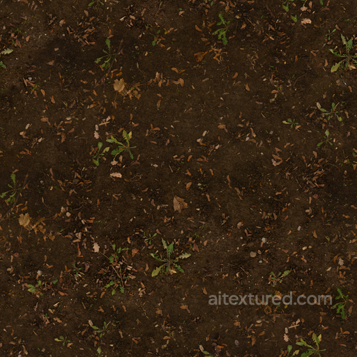 Mud Forest - Dirty Leaves Mud Forest Sticks Outdoor seamless Mud PBR texture